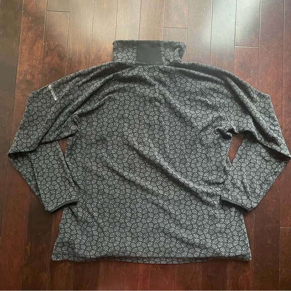 Columbia Checkered Women’s Sweatshirt Quarter Zip Pullover Size XL Black - Picture 4 of 5